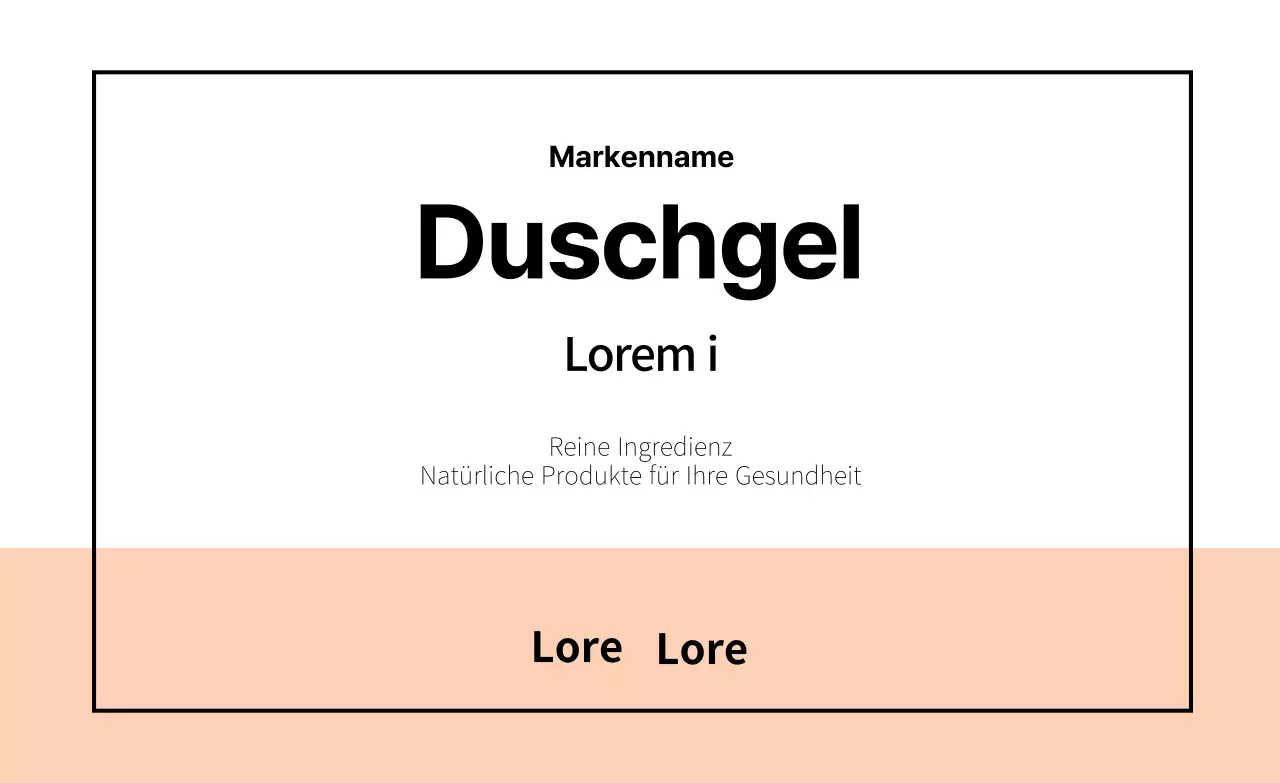 Aufkleber für die Verpackung von Körperpflegemitteln