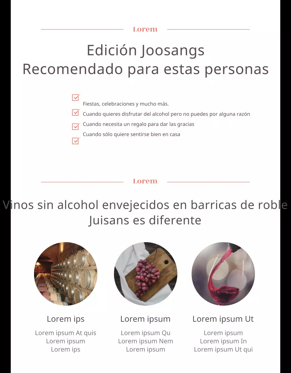 Detalles del evento de vino sin alcohol de Blacktone
