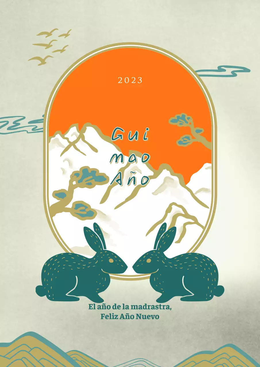 Promueva las celebraciones de Año Nuevo con un dragón de imágenes orientales en verde y naranja