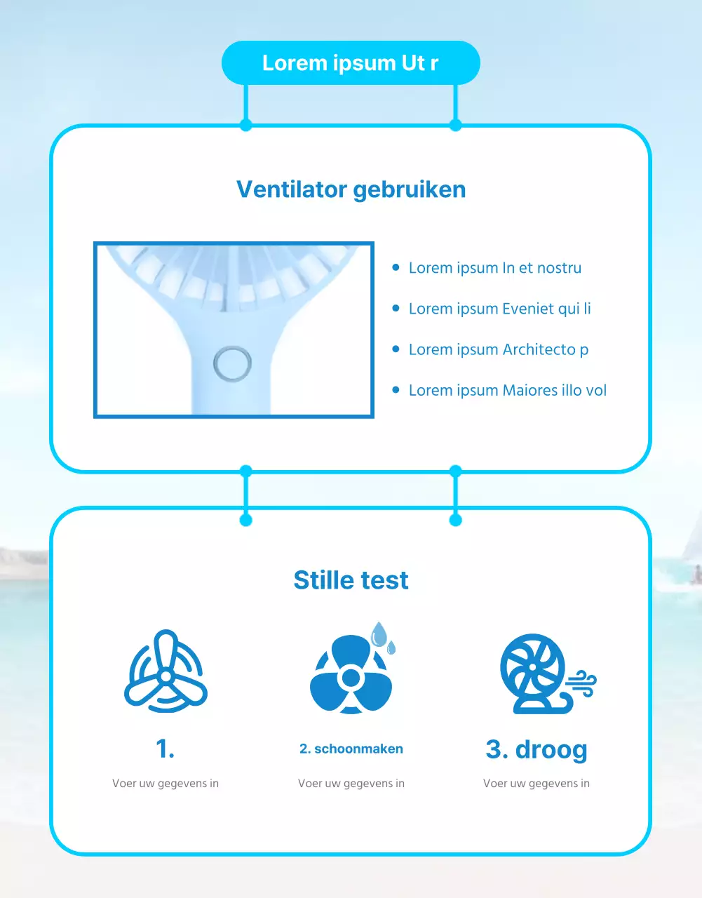 Hoe gebruik je de coole blauwe zomer miniventilator