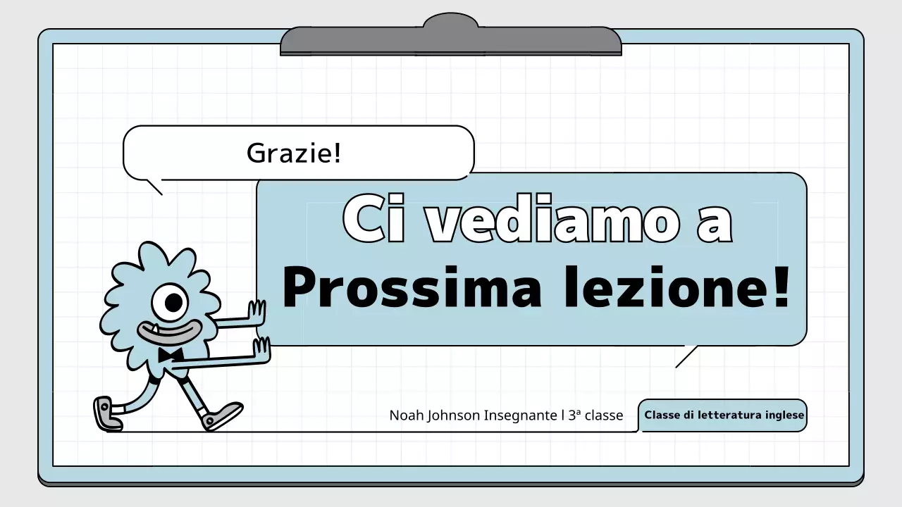 Kit di presentazione educativa con concetto di blocco note azzurro e bianco