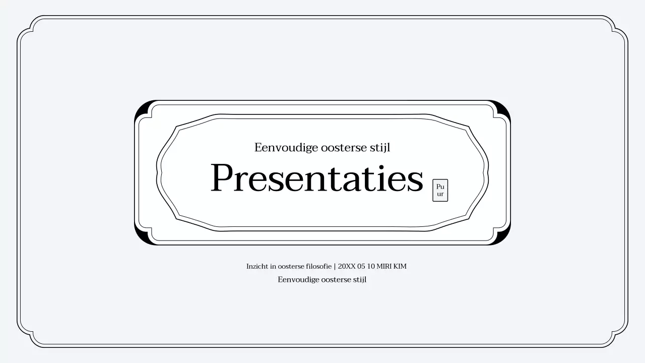 Eenvoudige presentatiekit in oosterse stijl