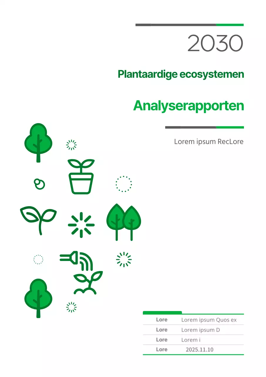 Conceptrapport groene plant