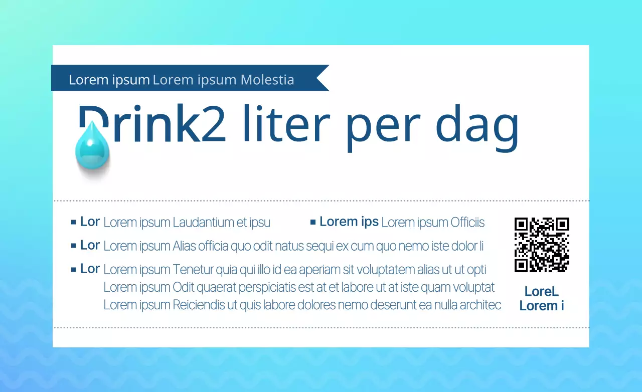 Een hotpack ontwerpen om een campagne voor schoon water drinken te promoten