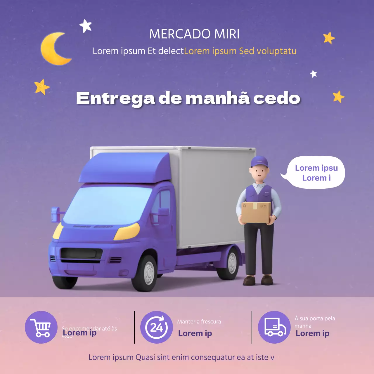 Eventos de entrega de manhã cedo
