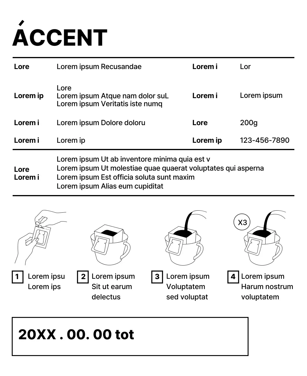 Eenvoudig ontwerp met zwarte vormen als accenten