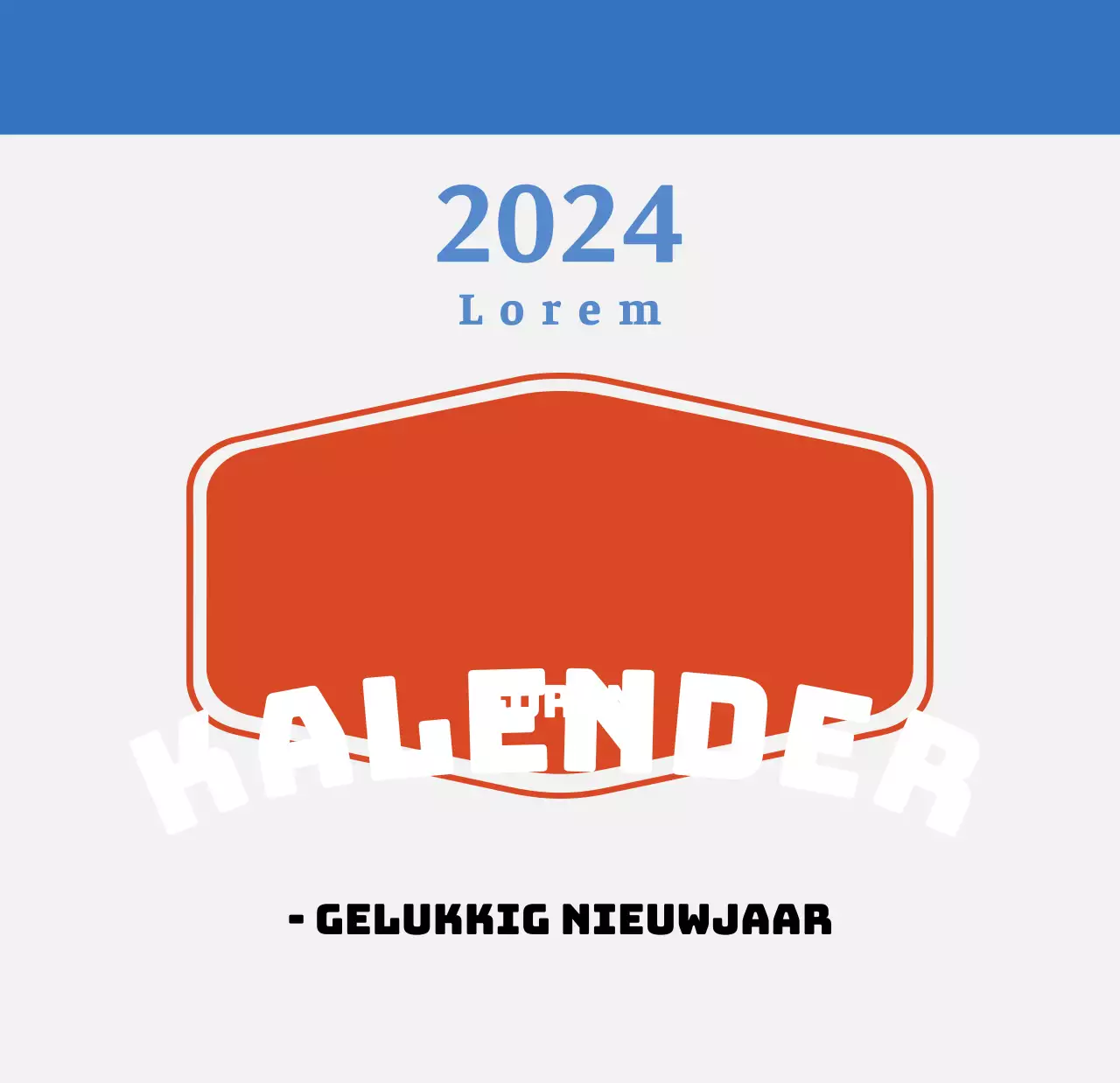 Retro concept nostalgiekalender in rood en blauw