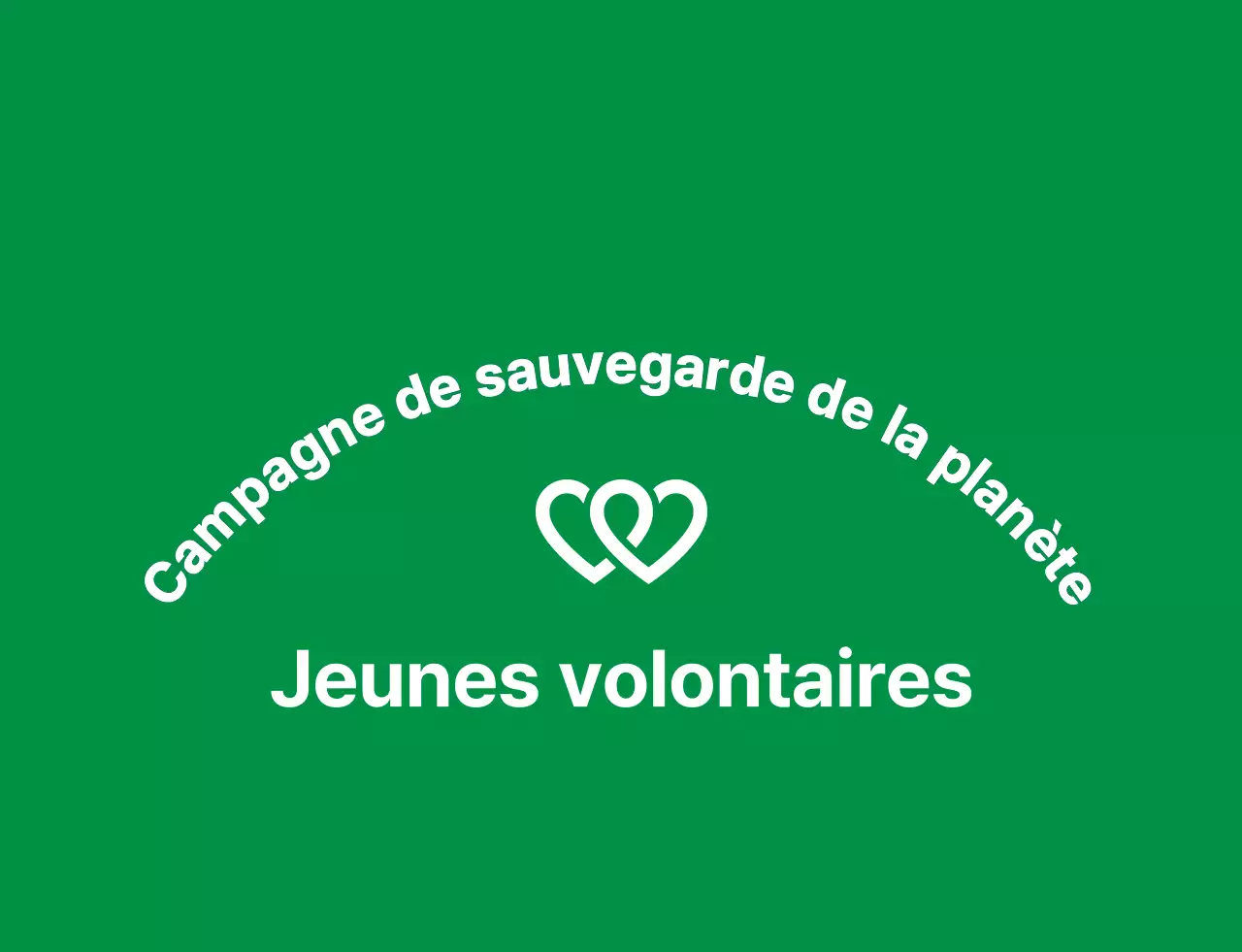 Logo du symbole du bénévole propre en vert clair et bleu marine pour les organisations mondiales de défense de l'environnement.