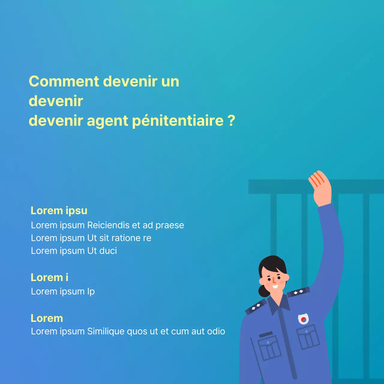 À propos des agents pénitentiaires en bleu