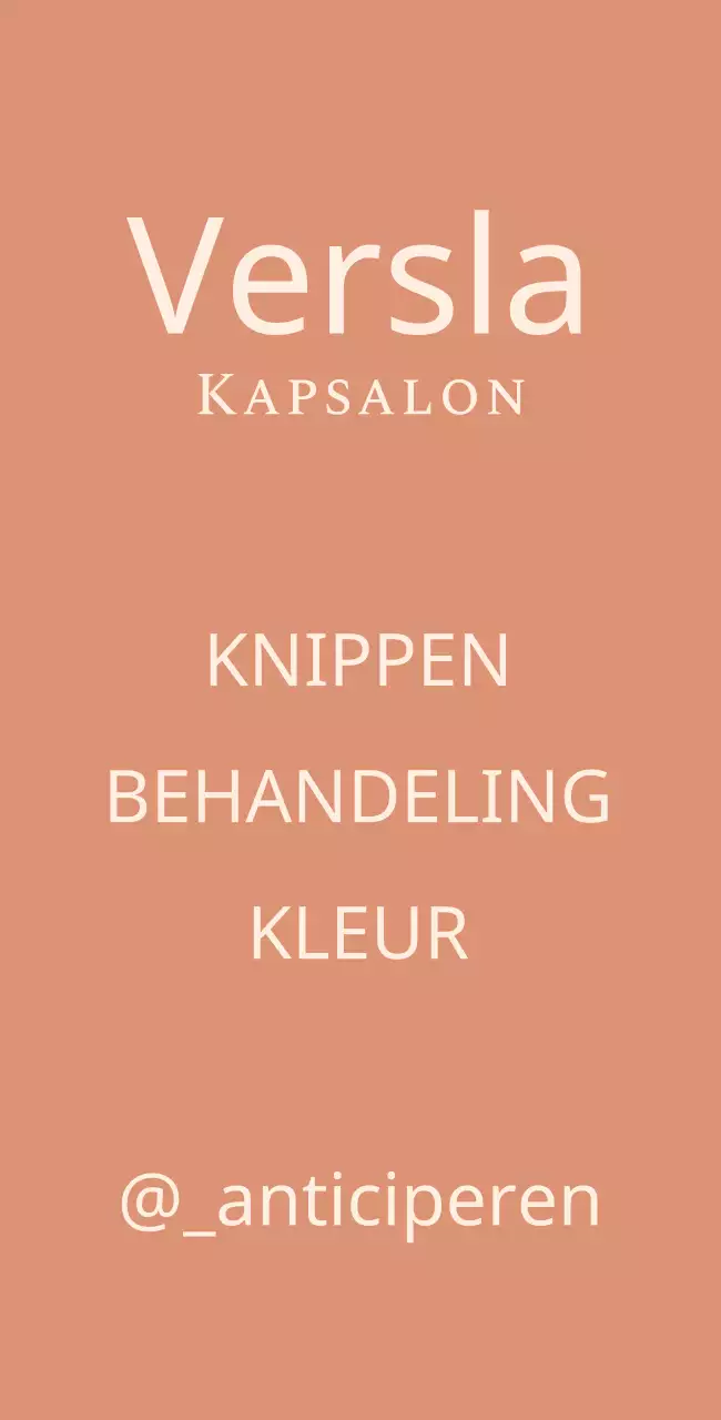 Bordje kapsalon met Engelse titel op getemperde rode achtergrond