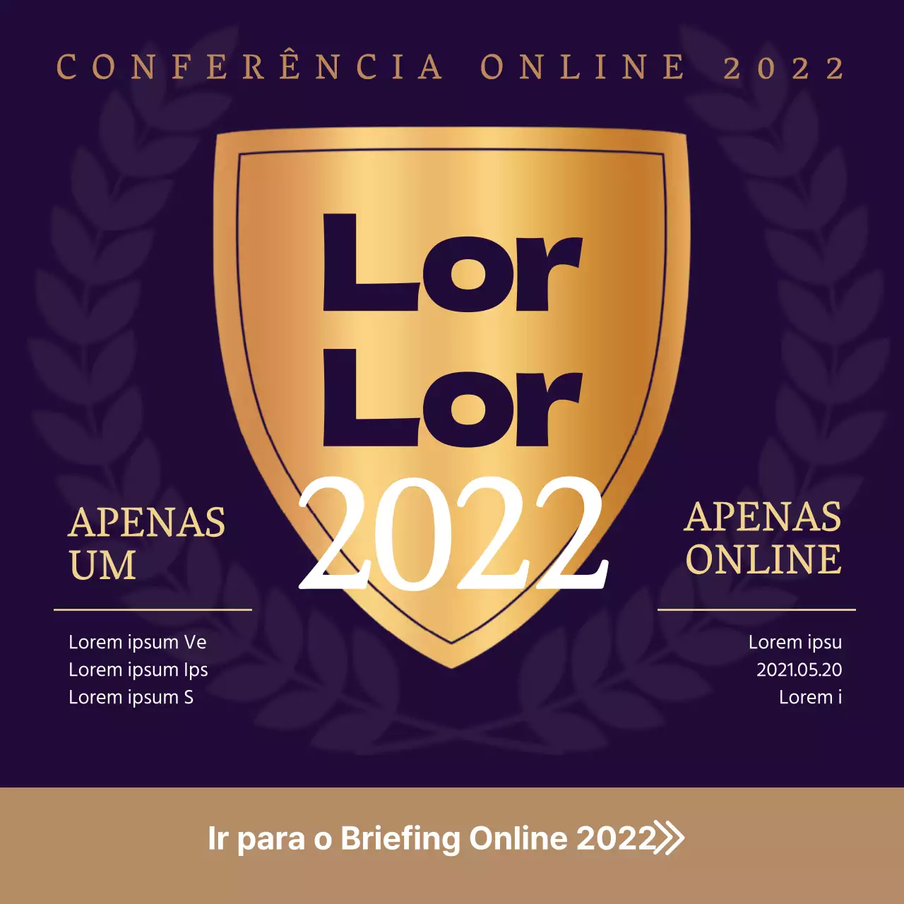 Um luxuoso tema de formação para cursos electrónicos com cores púrpura e dourado