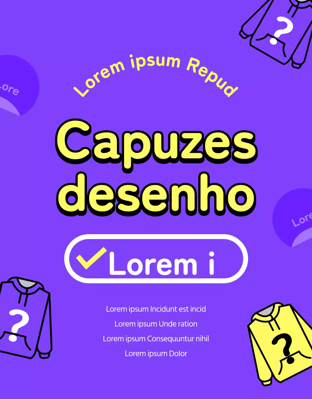 Guia de votação da universidade minimalista roxa e amarela e do capuz