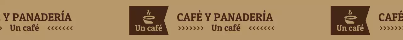 Logotipo de cafetería de estilo sencillo en marrón claro y marrón