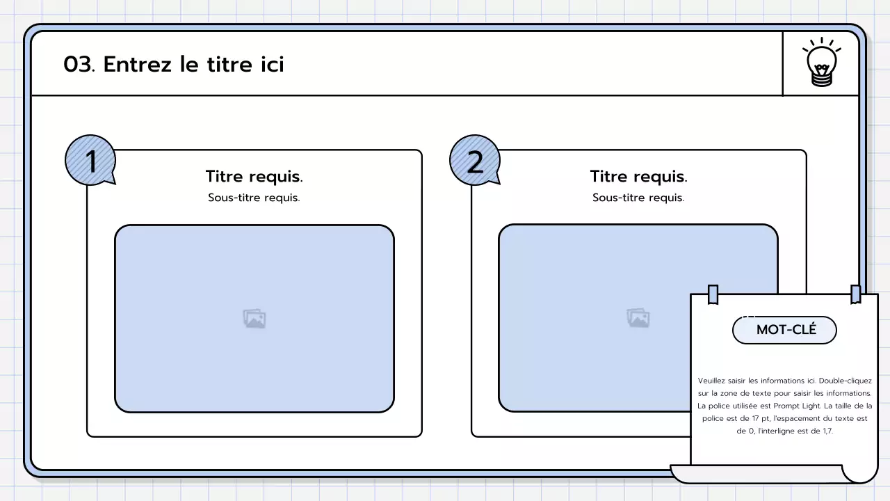 Un kit de présentation de base en jaune, vert lime et bleu