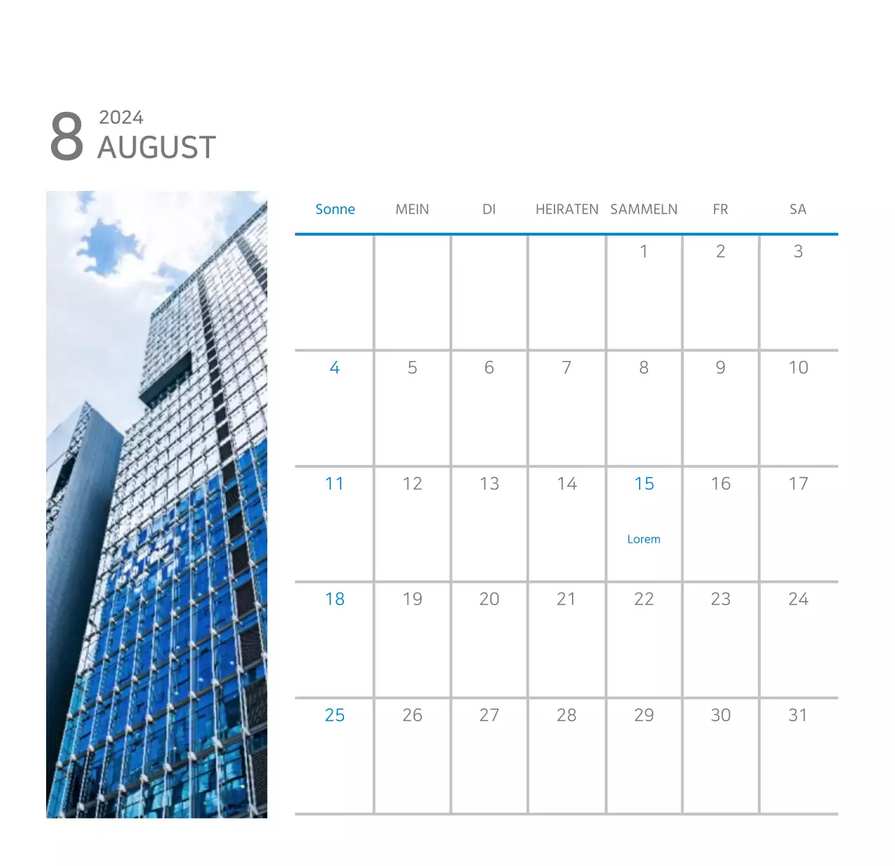 Weißer, sauberer Tischkalender für Unternehmen