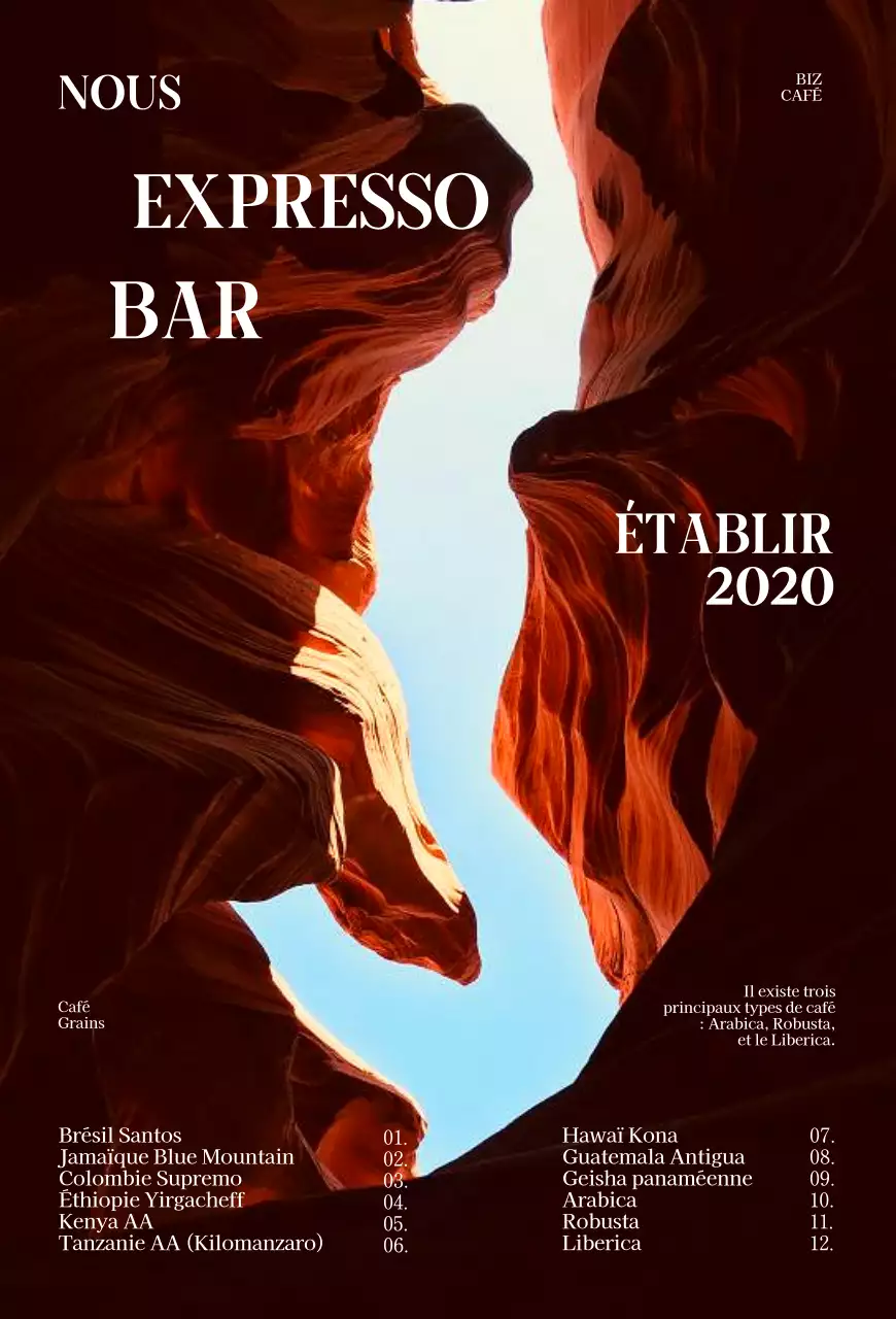 Promouvoir votre café d'été avec le Grand Canyon en toile de fond