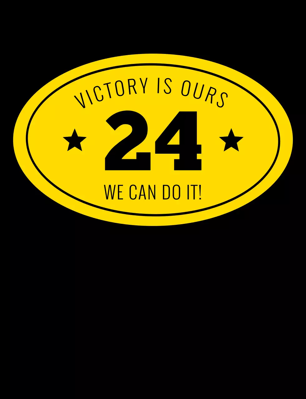 イエローのヒップなラインイラスト背番号コンセプトの学校団体Tシャツ