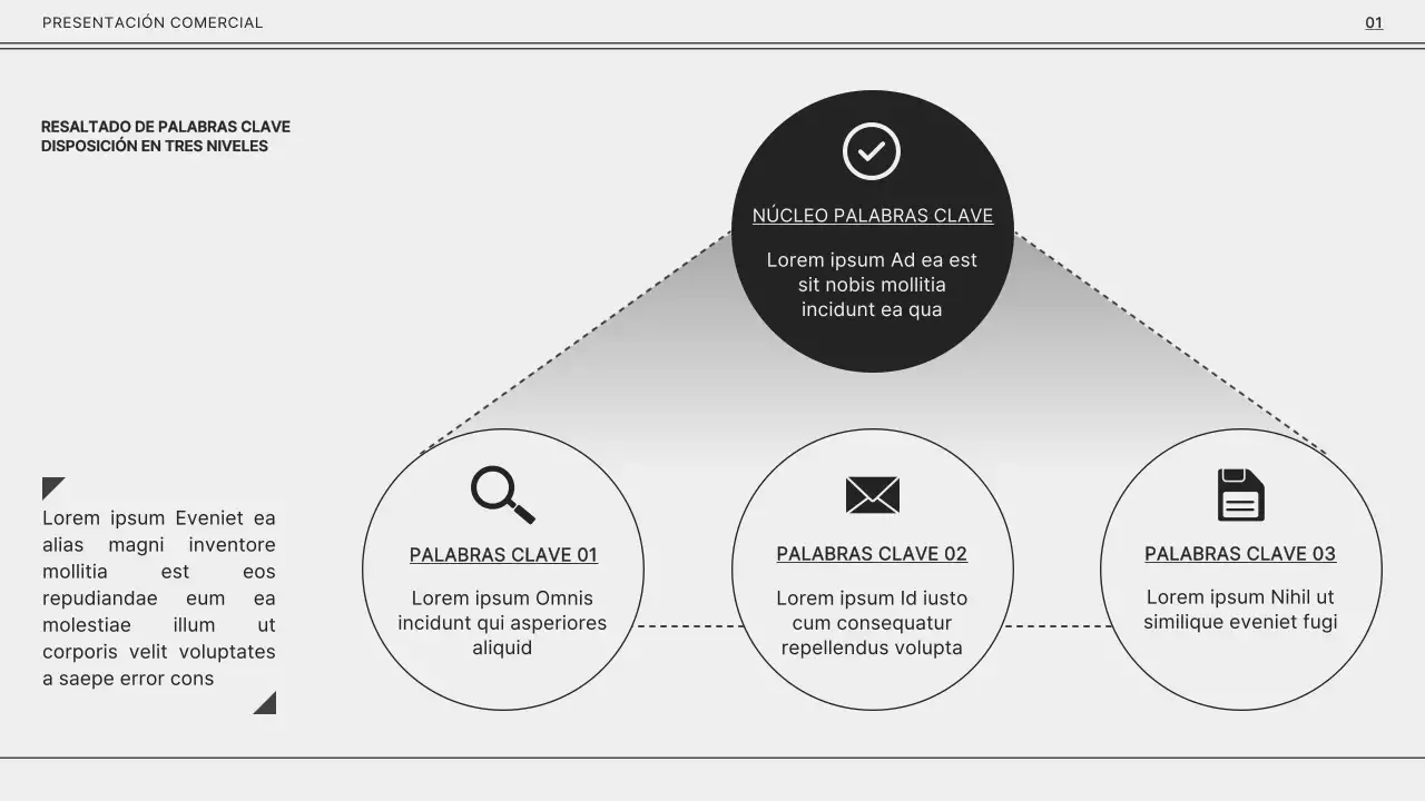 Gris y negro monótono para una presentación empresarial sencilla