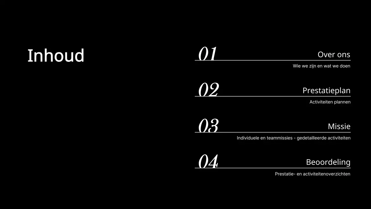 Een eenvoudig zwart-wit activiteitenrapport voor supporters