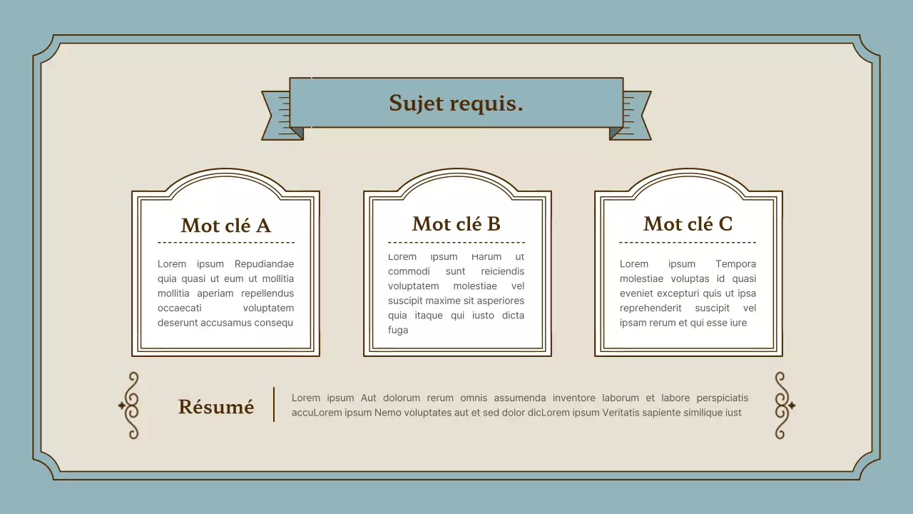 Kit de présentation du cadre vintage en rose et or