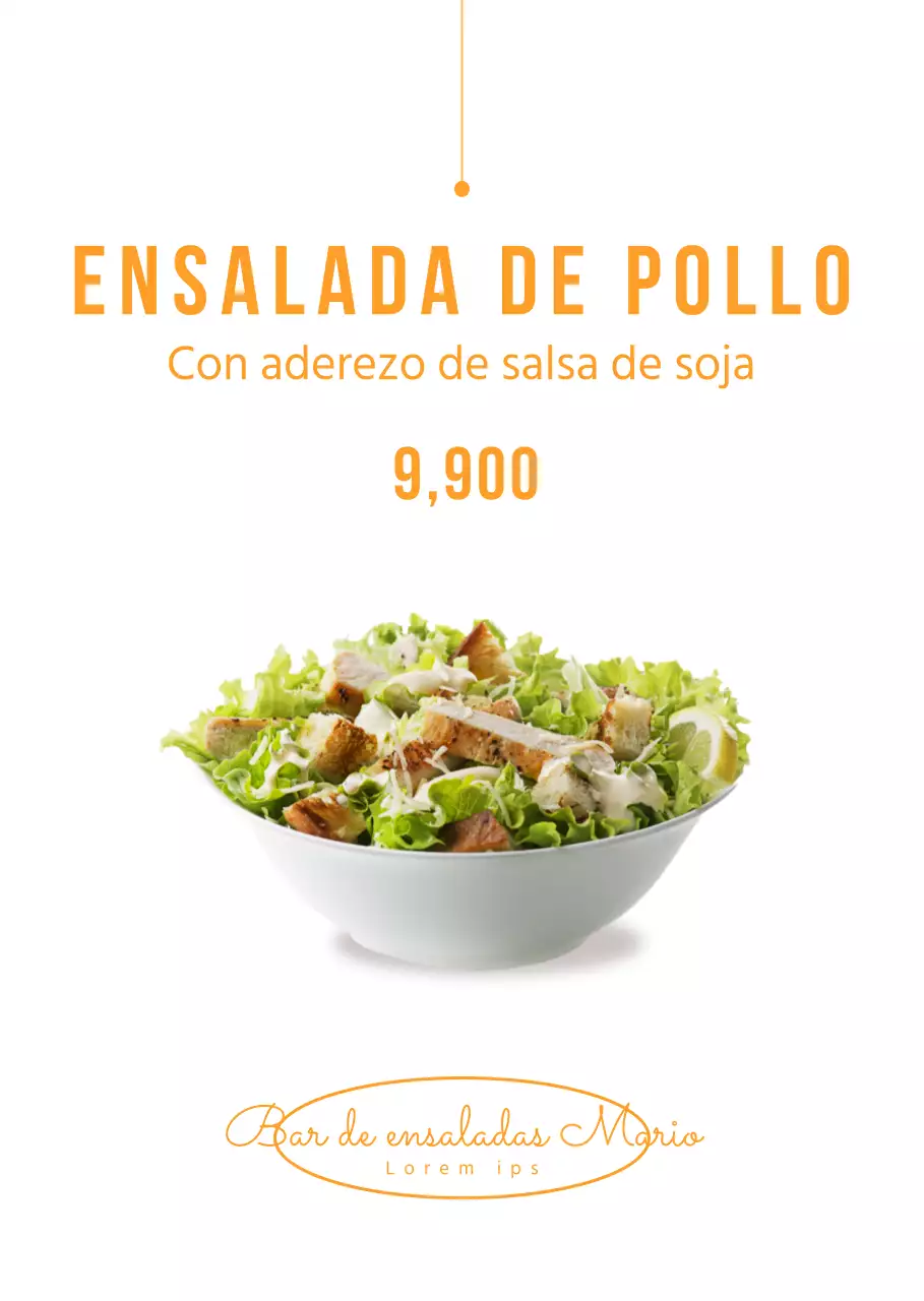 Tableros de menús de ensaladas limpios