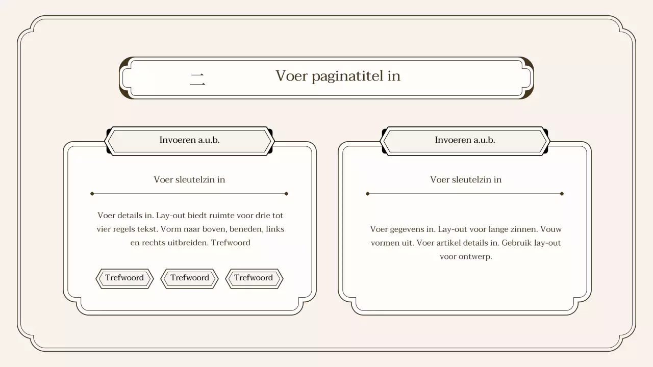 Eenvoudige presentatiekit in oosterse stijl