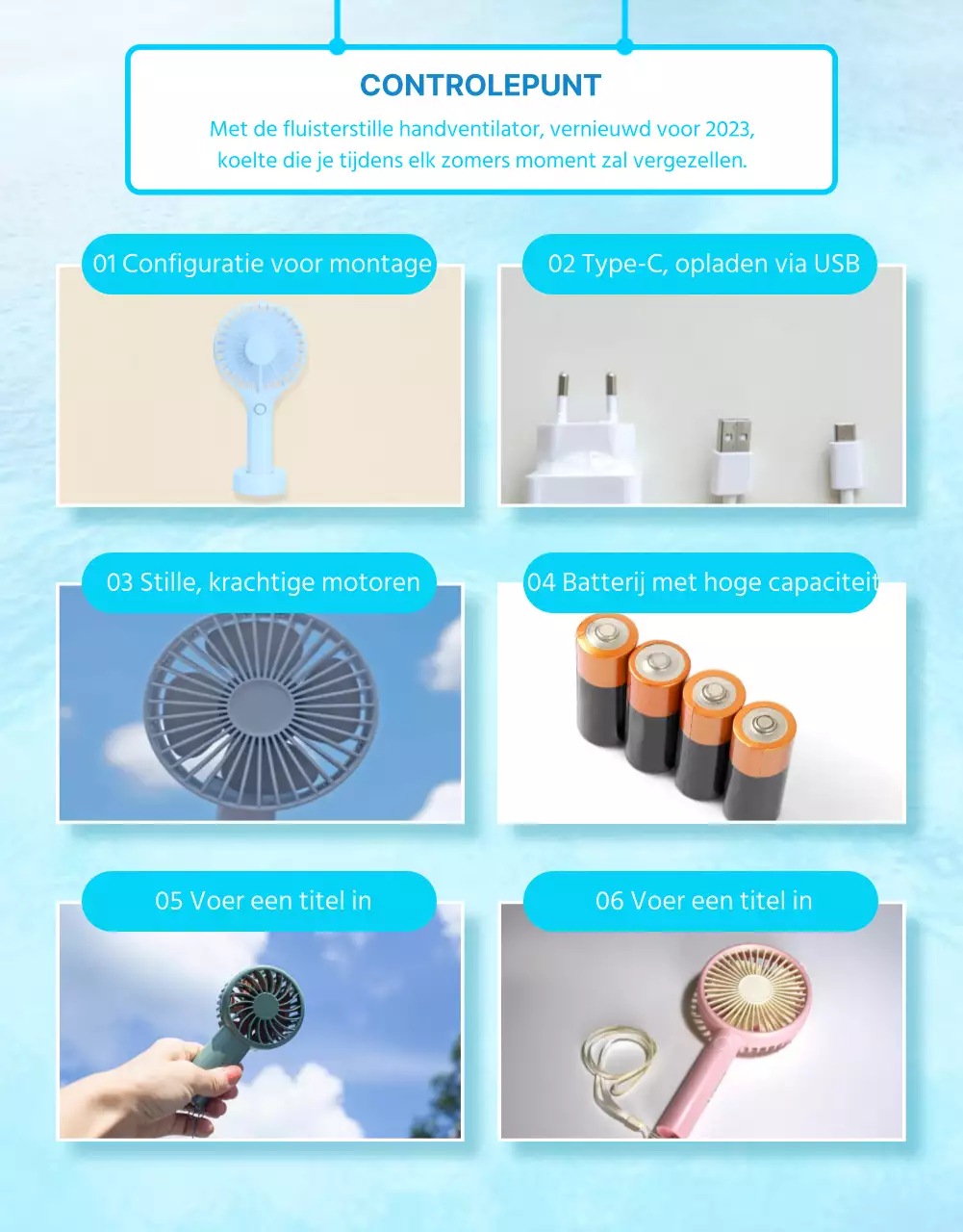 Hoe gebruik je de coole blauwe zomer miniventilator