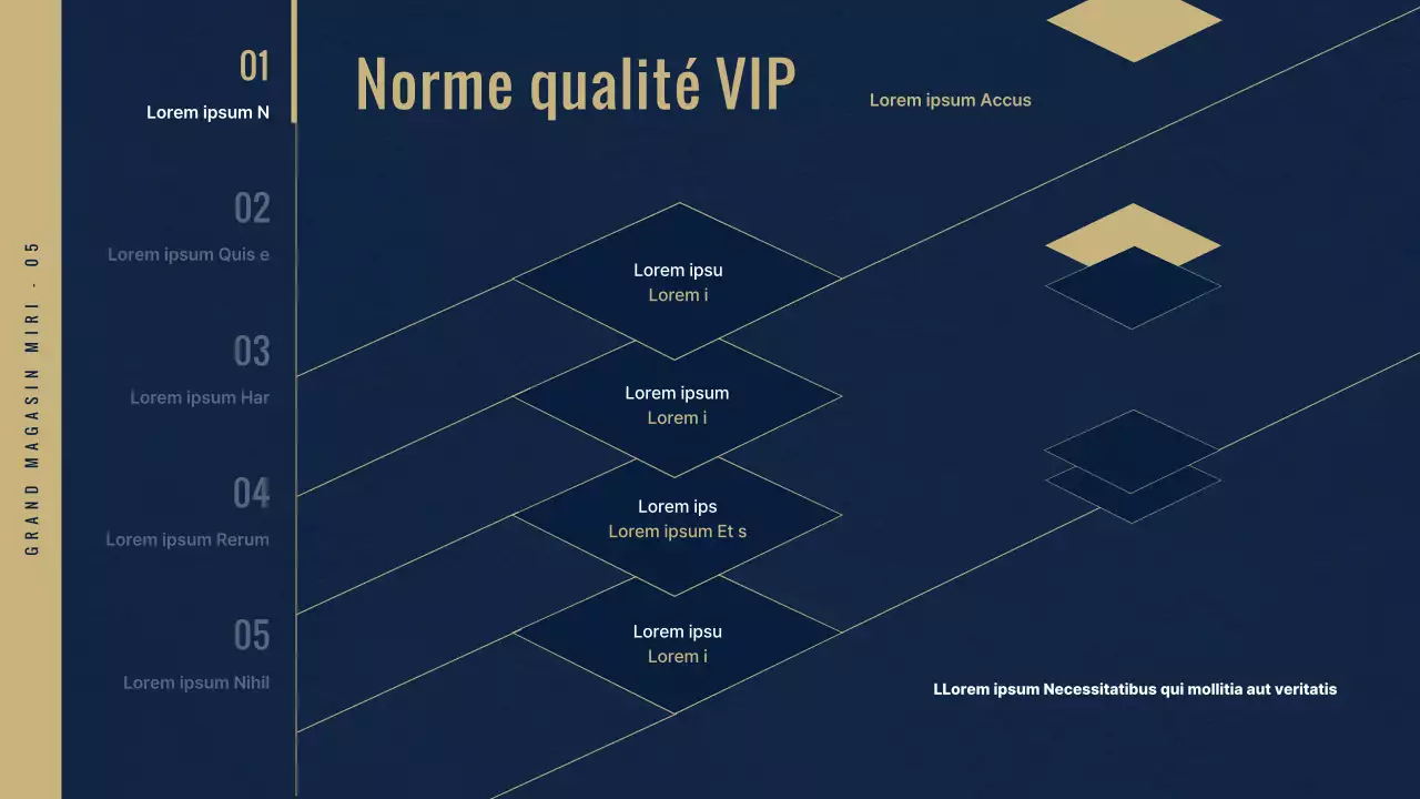 Club VIP du grand magasin de luxe en bleu marine