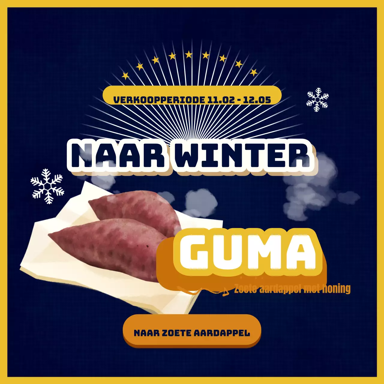 Wintersnack zoete aardappel