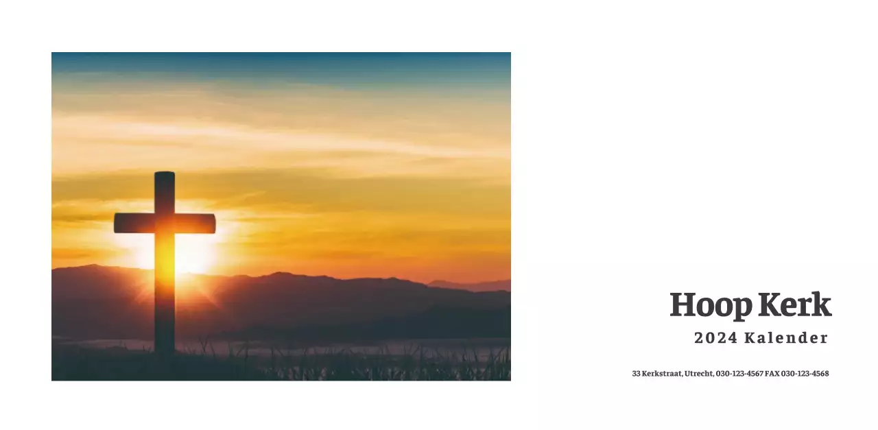 Kalender met opbeurende kerkafbeeldingen