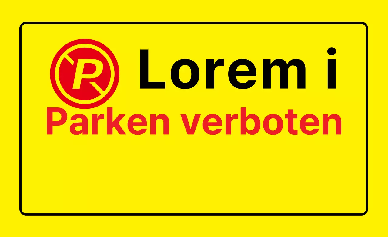 Kein Parken von Fahrzeugen im Freien