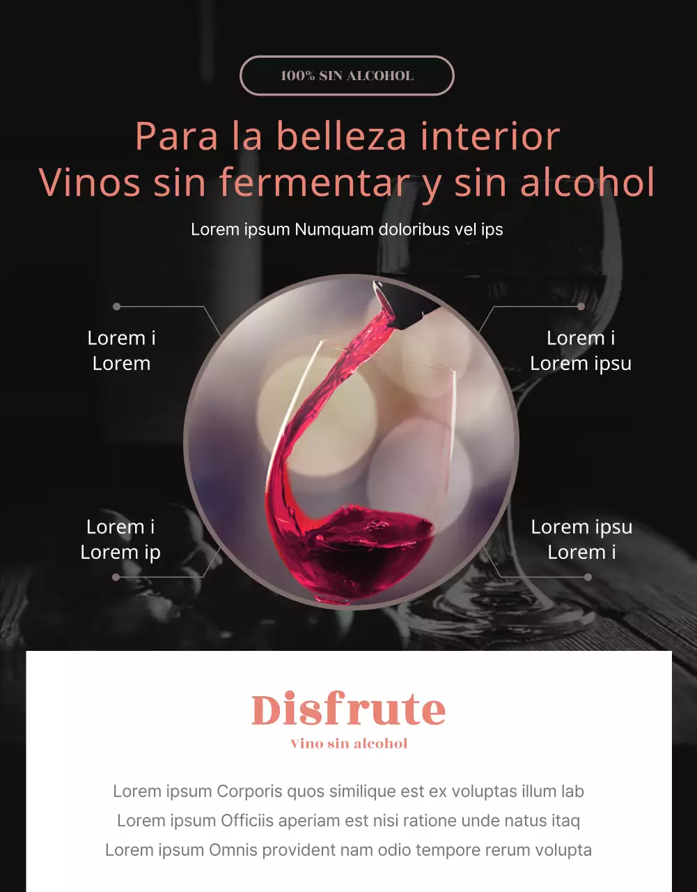 Detalles del evento de vino sin alcohol de Blacktone