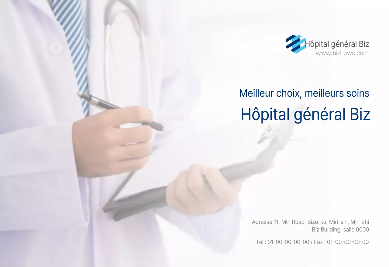 Hôpital simple blanc marine