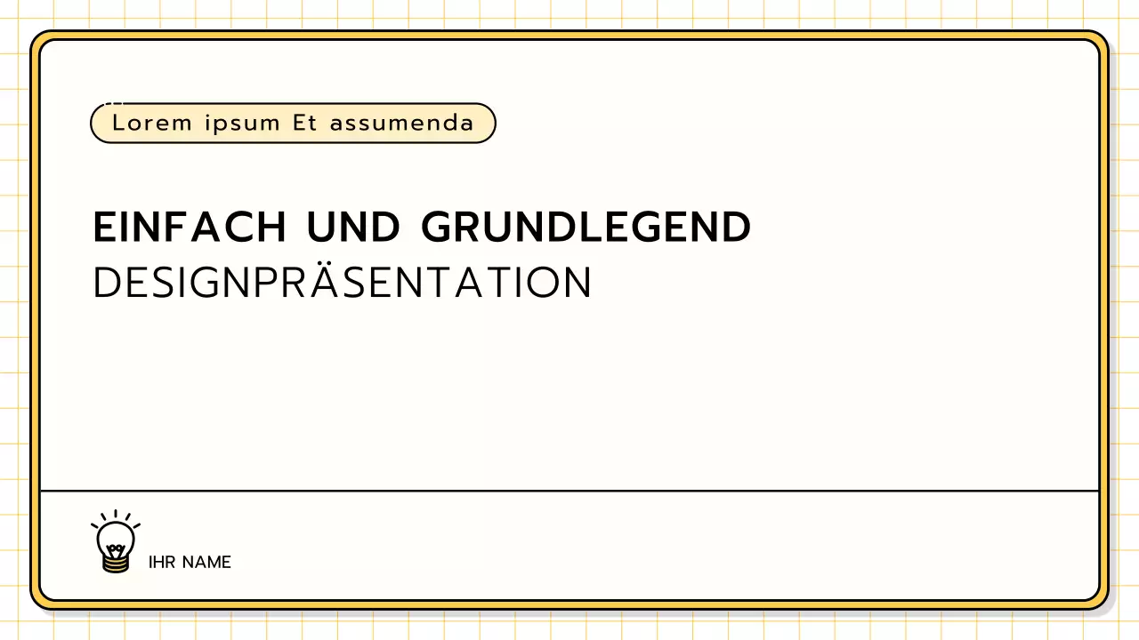 Ein Basis-Präsentationspaket in Gelb, Lindgrün und Blau
