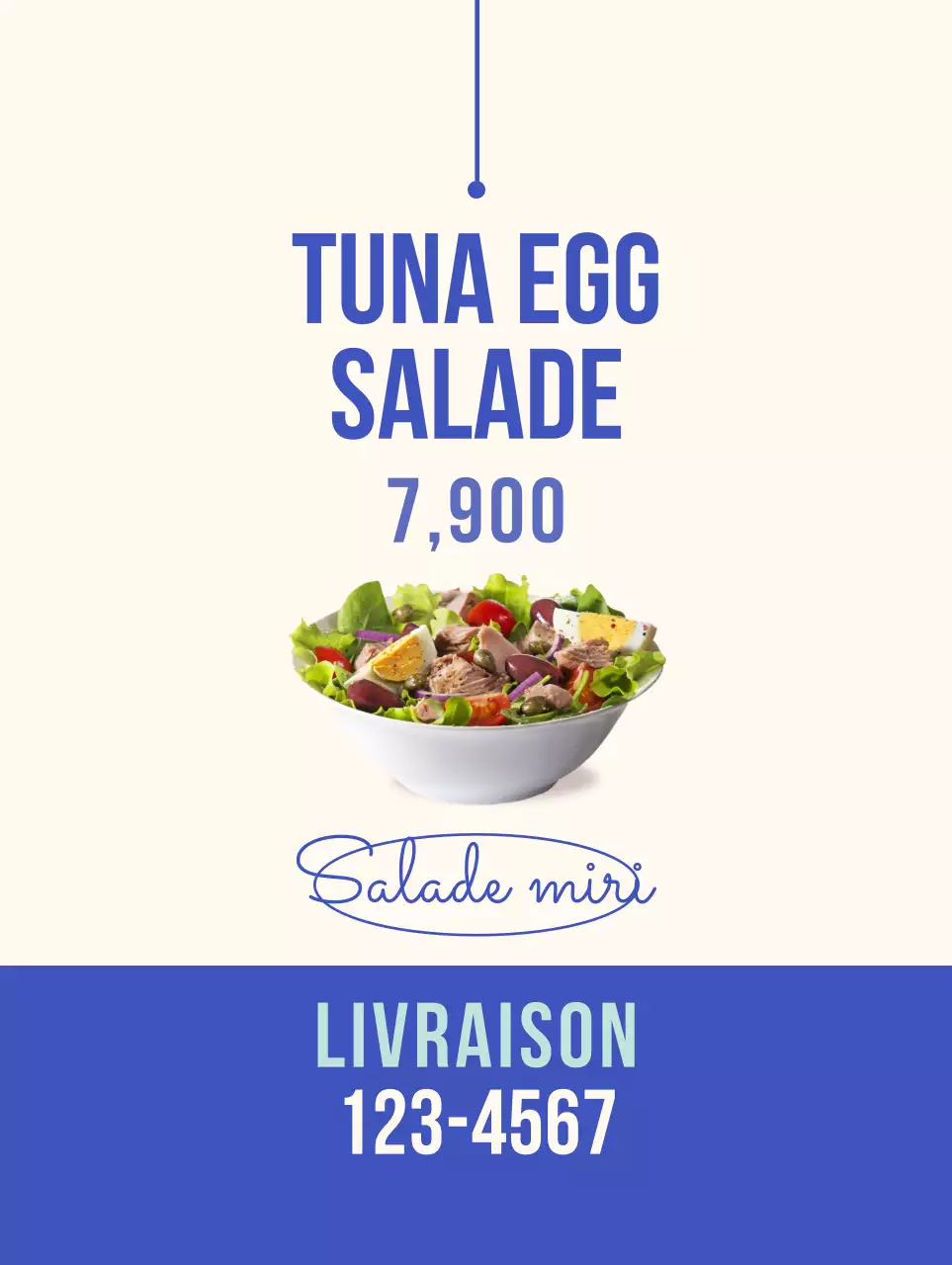 Bannière de produits frais en bleu et beige