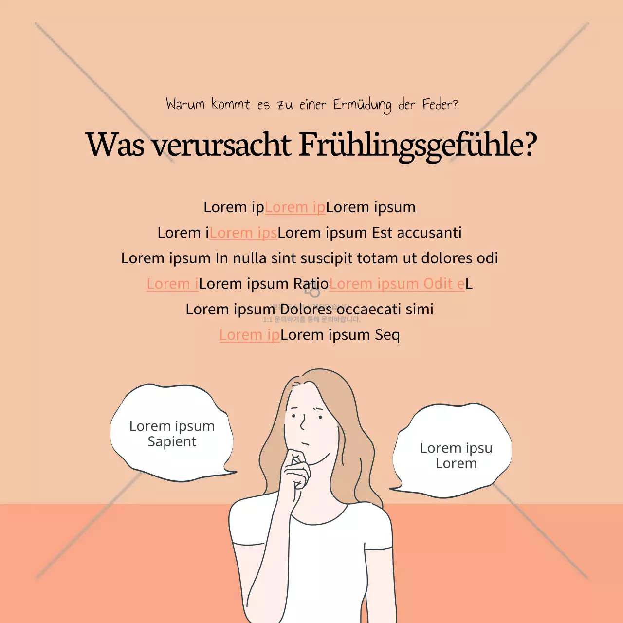 Aprikose und fleischfarbene Frühlingsgefühle CardNews