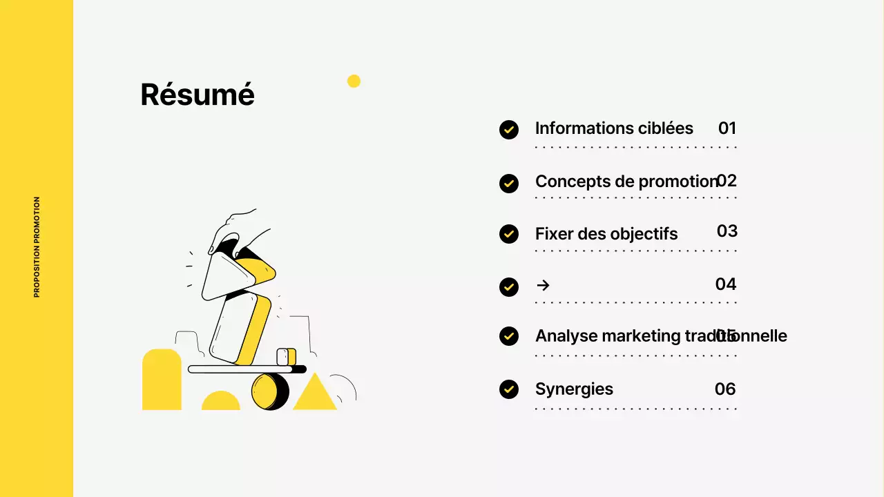 Plan de promotion marketing pour une chaussure de sport avec un concept d'illustration en couleurs vives dans les tons jaunes et noirs.