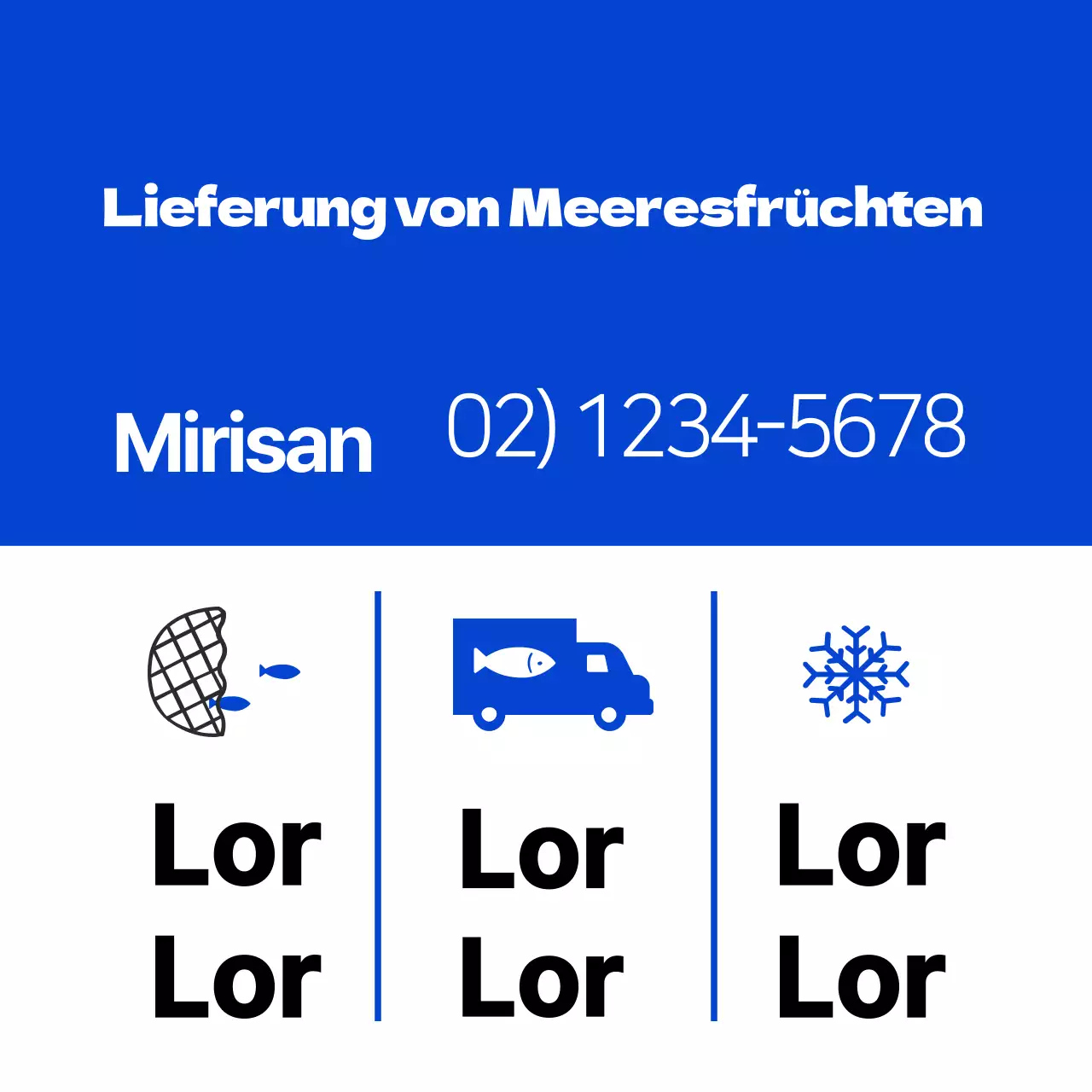 Lieferung von Meeresfrüchten