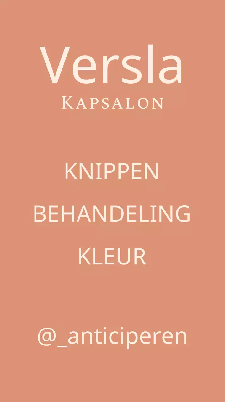 Bordje kapsalon met Engelse titel op getemperde rode achtergrond