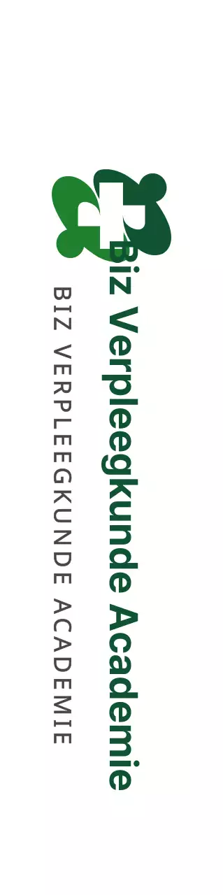 Voor een verpleegschool met een eenvoudig logo met een groen kruis