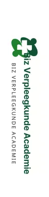 Voor een verpleegschool met een eenvoudig logo met een groen kruis