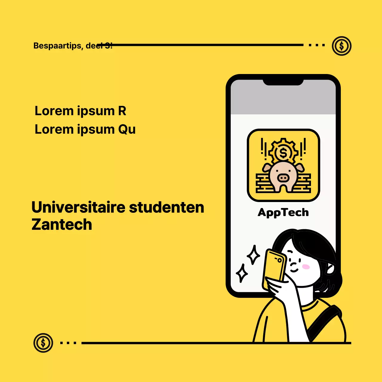 T-shirts voor studenten met leuke gele illustraties