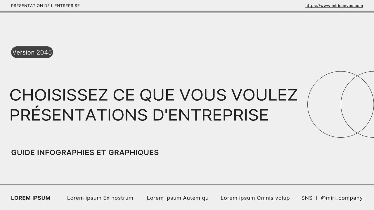 Monotone gris et noir pour une présentation d'entreprise simple