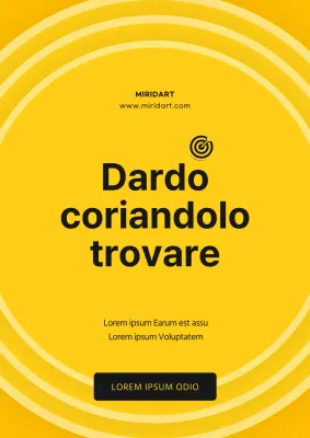 Presentazione di un semplice evento di freccette gialle e nere