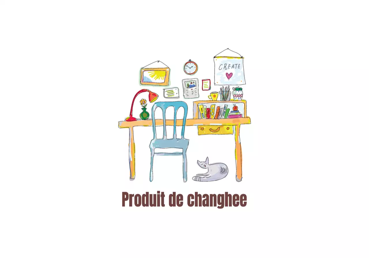 Illustration d'une chaise de bureau avec une touche de dessin