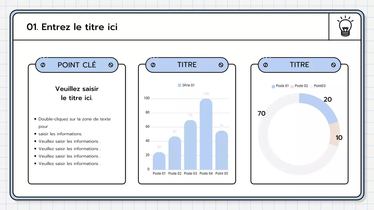 Un kit de présentation de base en jaune, vert lime et bleu