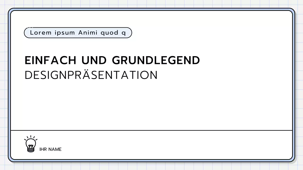 Ein Basis-Präsentationspaket in Gelb, Lindgrün und Blau