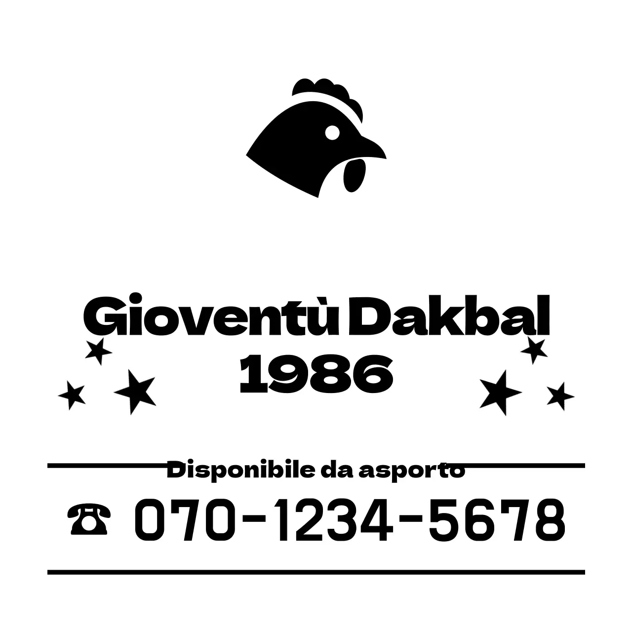 Stile semplice e pulito del logo del simbolo del pollo per promuovere e informare il tuo negozio di zampe di pollo