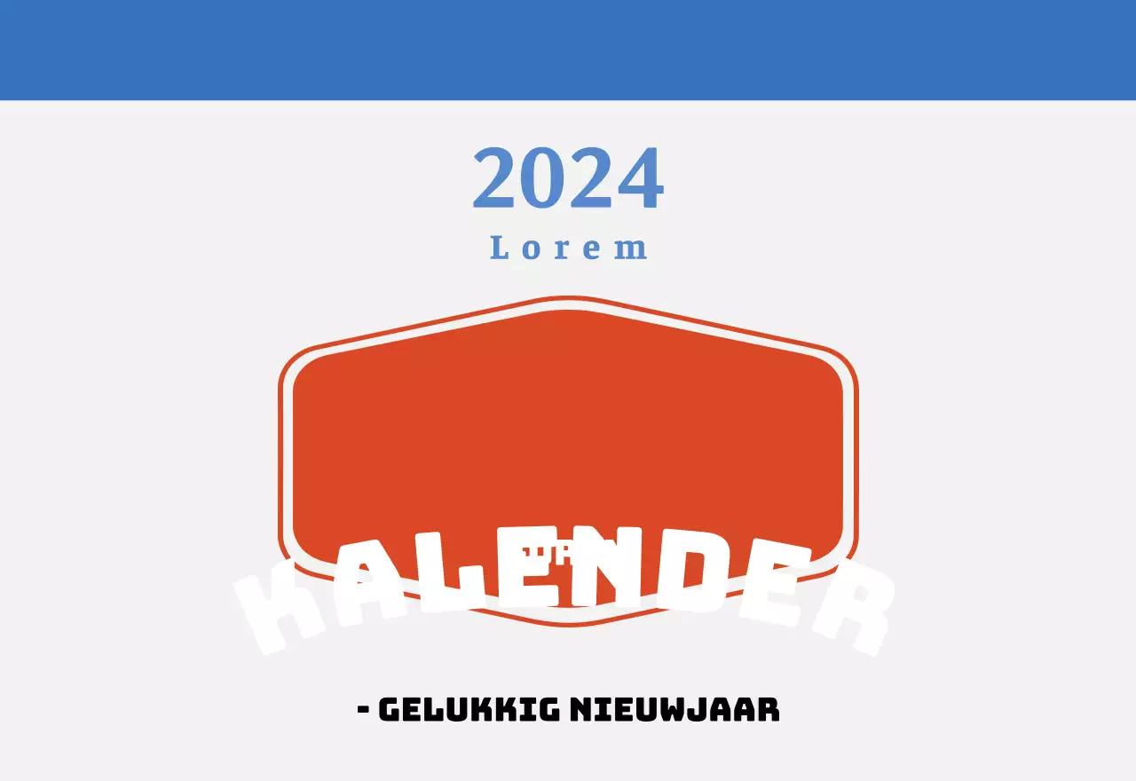 Retro concept nostalgiekalender in rood en blauw