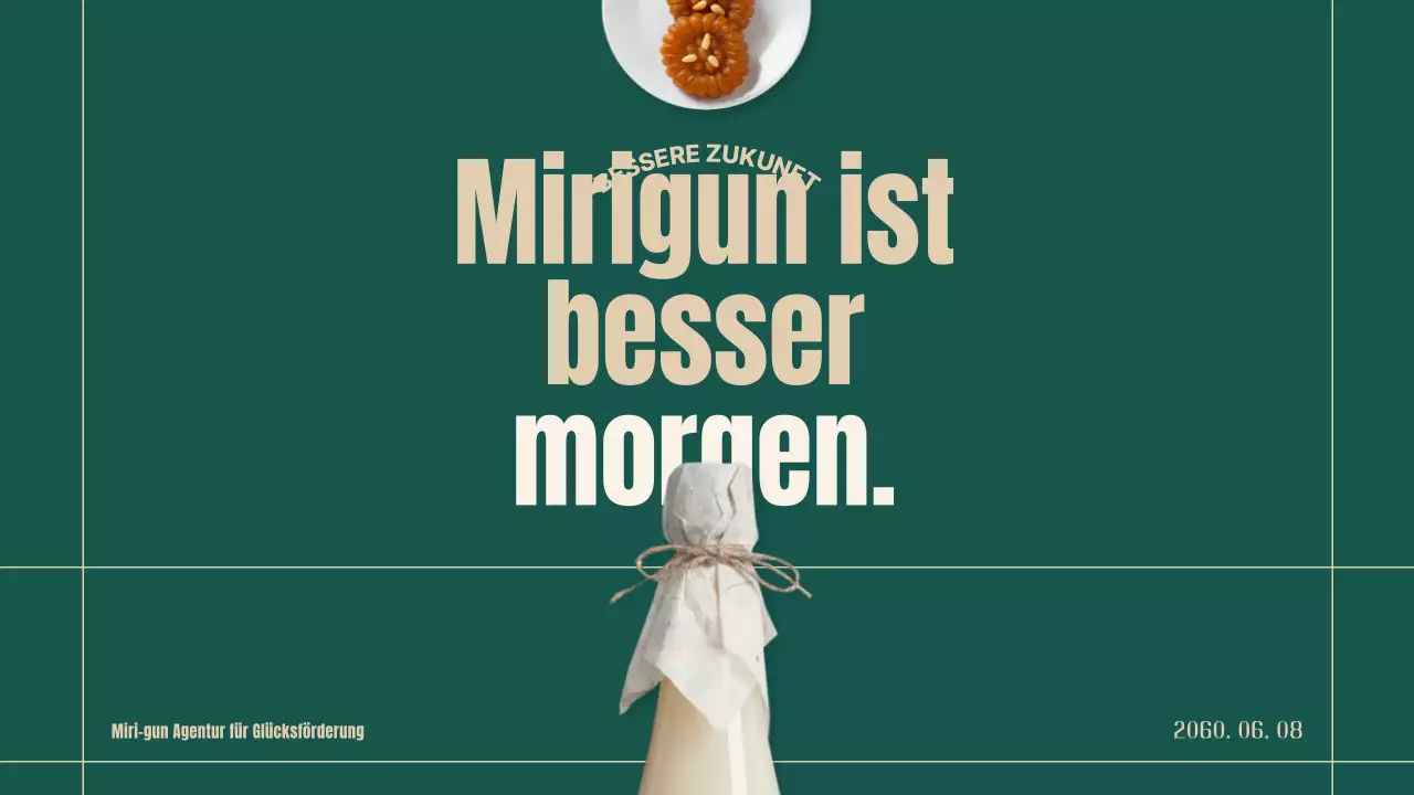 Plan zur Wiederbelebung traditioneller Märkte mit grünen und beigen Objekten und Typografie